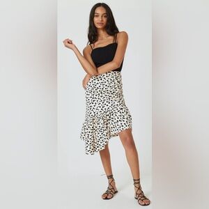 Maeve Slim Flounced Mini Skirt